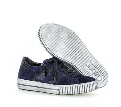 GABOR - 73.360.16 FLAT LACE UP FASHION SHOE - NAVY