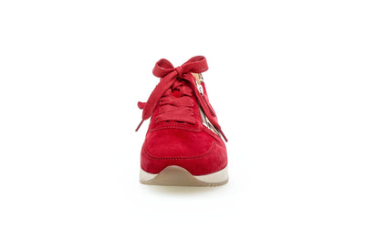 GABOR 73.420.15 -  LACE UP FASHION SHOE - RED SUEDE MULTI