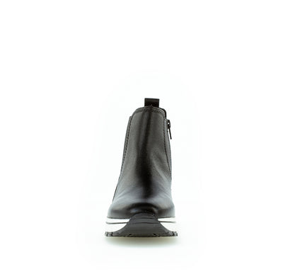 GABOR - 73.550.27 FLAT ANKLE BOOT - BLACK LEATHER