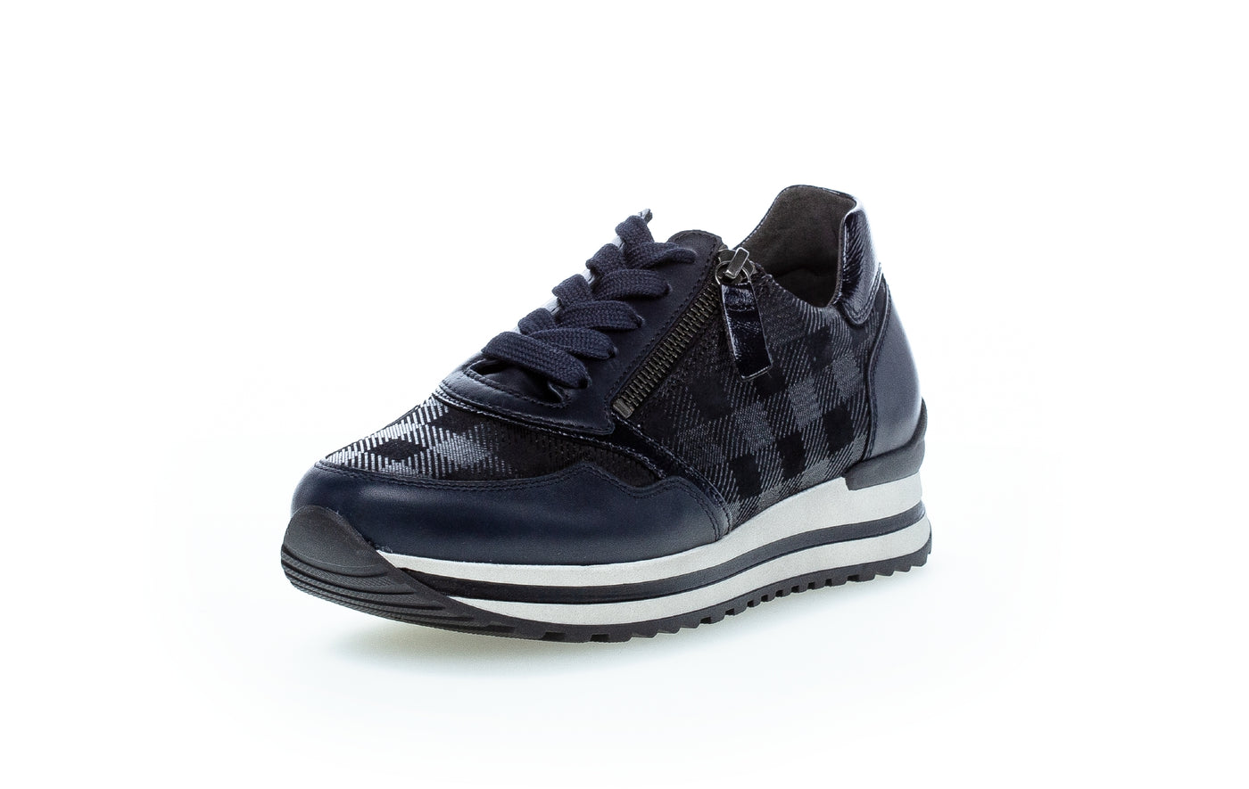 GABOR - 76.528.86 LACED WEDGE FASHION SHOE - NAVY