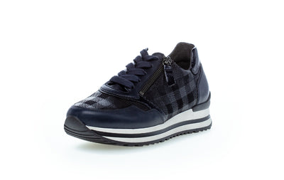 GABOR - 76.528.86 LACED WEDGE FASHION SHOE - NAVY