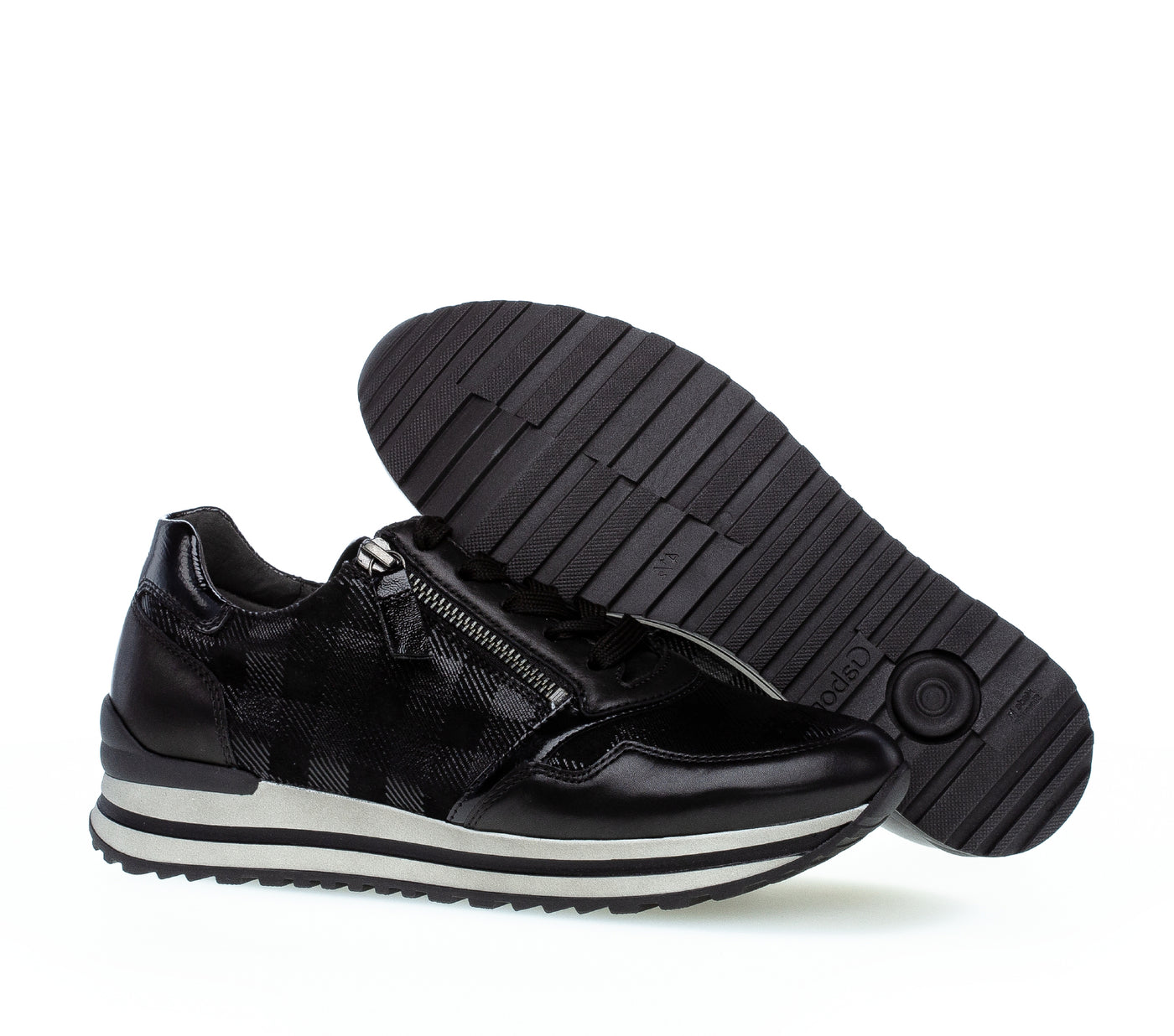 GABOR - 76.528.87 LACED FASHION SHOE - BLACK