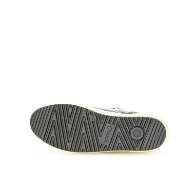 GABOR 76.538.97 - LACED FASHION SHOE WTH WHITE SOLE - BLACK PATENT