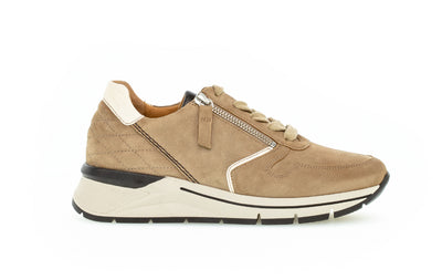 GABOR - 76.588.44 LACED FASHION SHOE WITH ZIP - TAUPE SUEDE