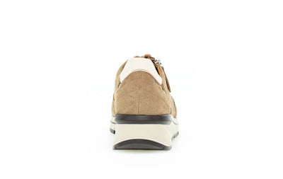 GABOR - 76.588.44 LACED FASHION SHOE WITH ZIP - TAUPE SUEDE
