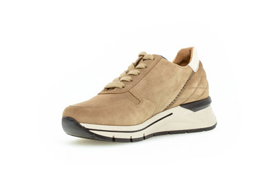 GABOR - 76.588.44 LACED FASHION SHOE WITH ZIP - TAUPE SUEDE