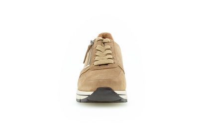 GABOR - 76.588.44 LACED FASHION SHOE WITH ZIP - TAUPE SUEDE