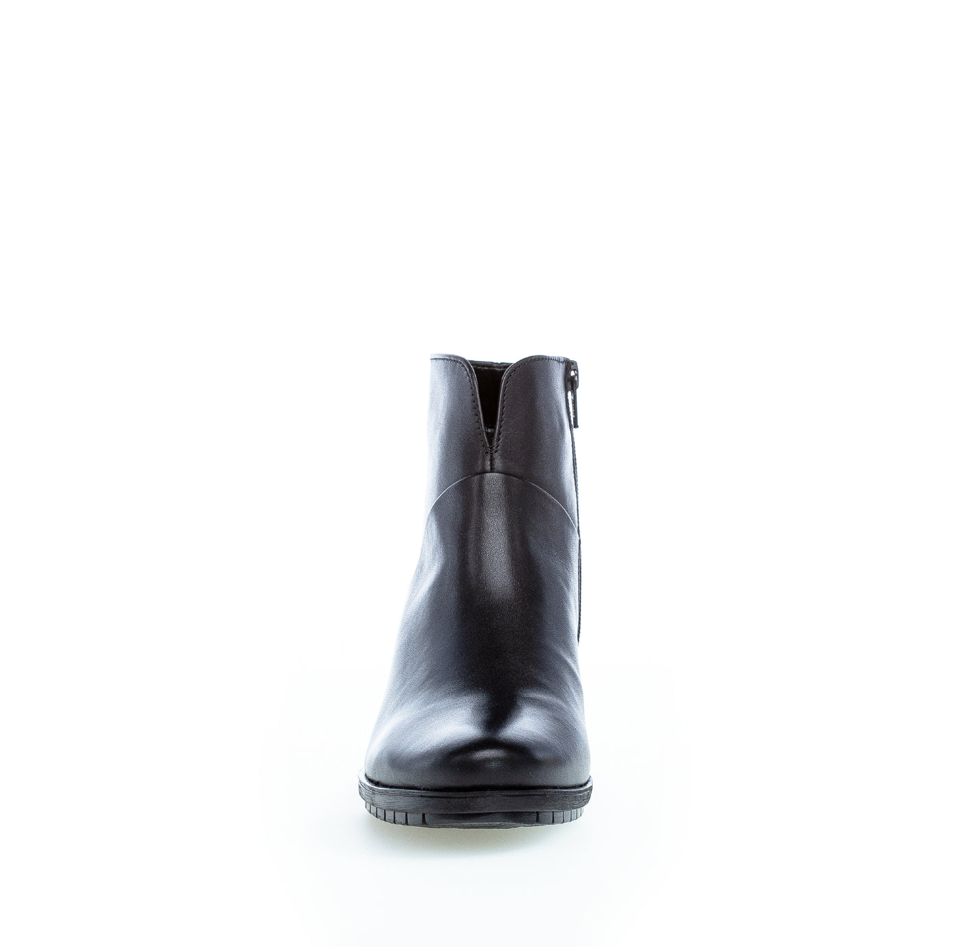 GABOR 76.600.57 - MEDIUM HEEL ANKLE BOOT - BLACK LEATHER