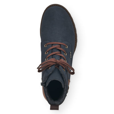 RIEKER - 78502-14 TEX-LACED CASUAL ANKLE BOOT - NAVY