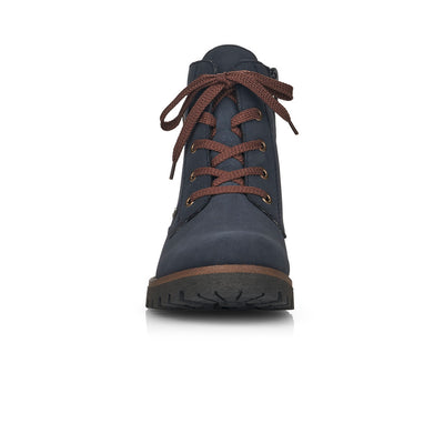 RIEKER - 78502-14 TEX-LACED CASUAL ANKLE BOOT - NAVY