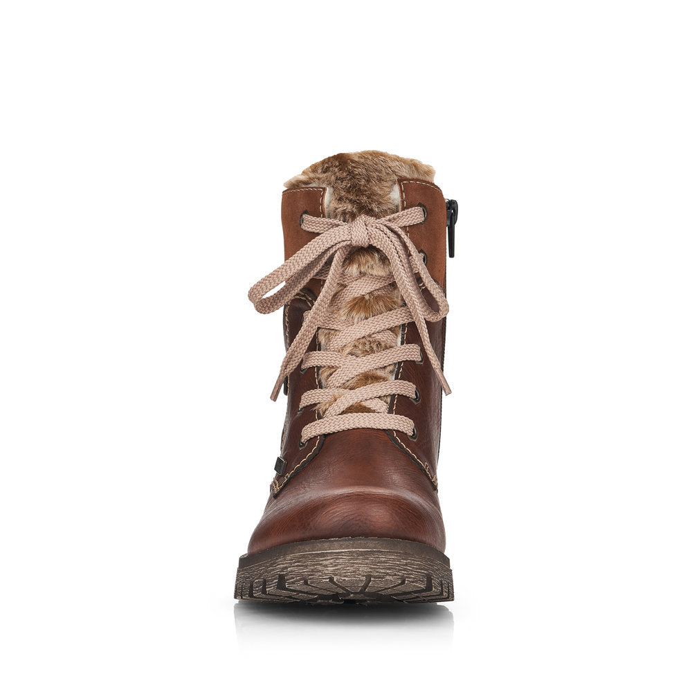 RIEKER - 785G1-23 TEX LACED ANKLE BOOT - TAN