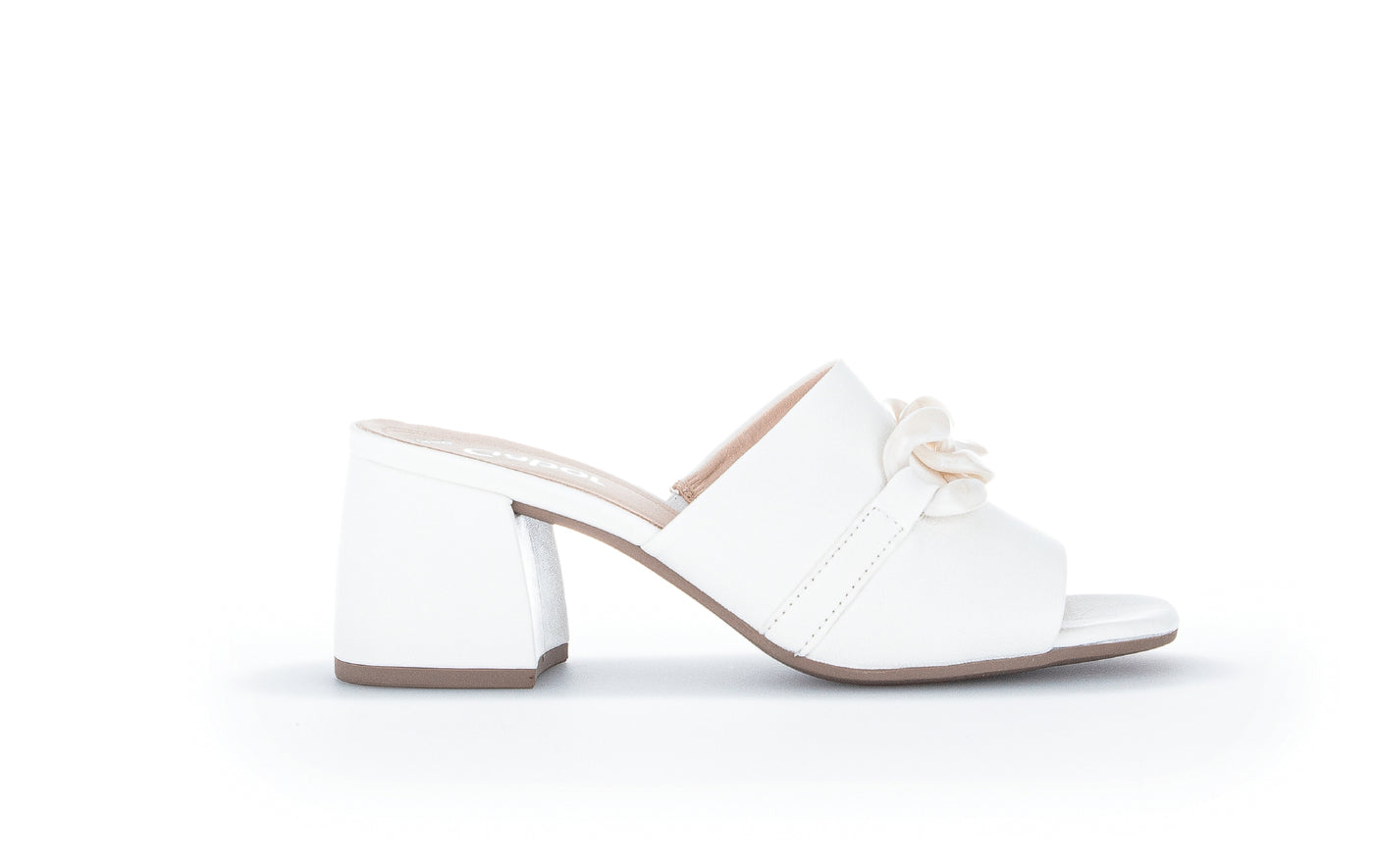 GABOR - 81.712.20 BLOCK HEEL MULE - WHITE