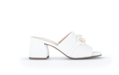 GABOR - 81.712.20 BLOCK HEEL MULE - WHITE
