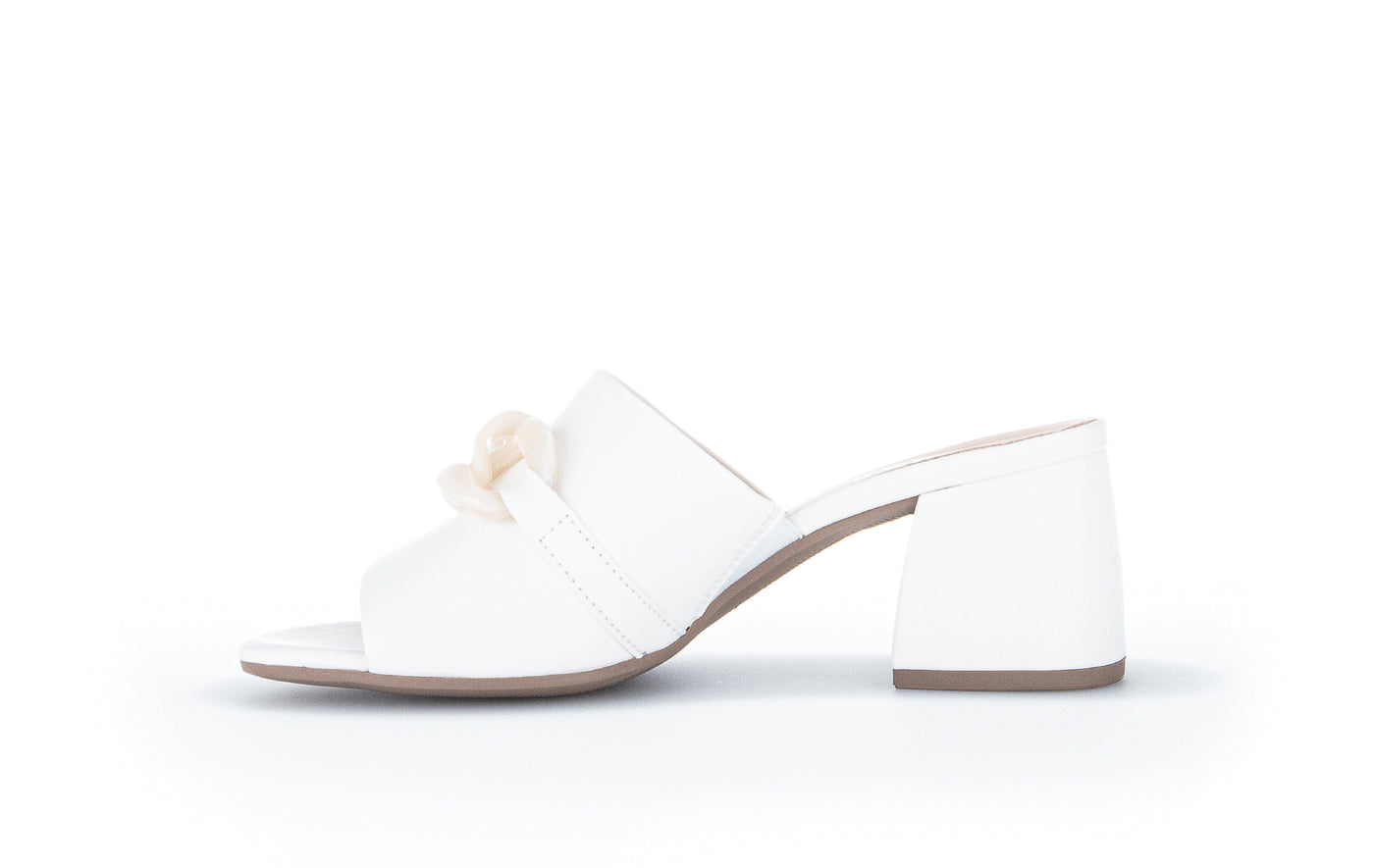 GABOR - 81.712.20 BLOCK HEEL MULE - WHITE