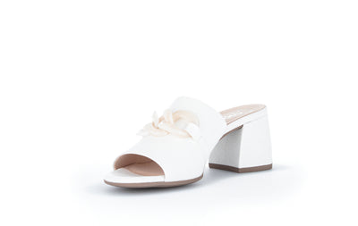 GABOR - 81.712.20 BLOCK HEEL MULE - WHITE