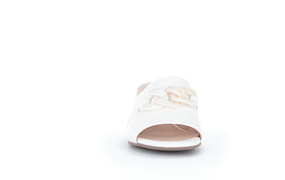 GABOR - 81.712.20 BLOCK HEEL MULE - WHITE