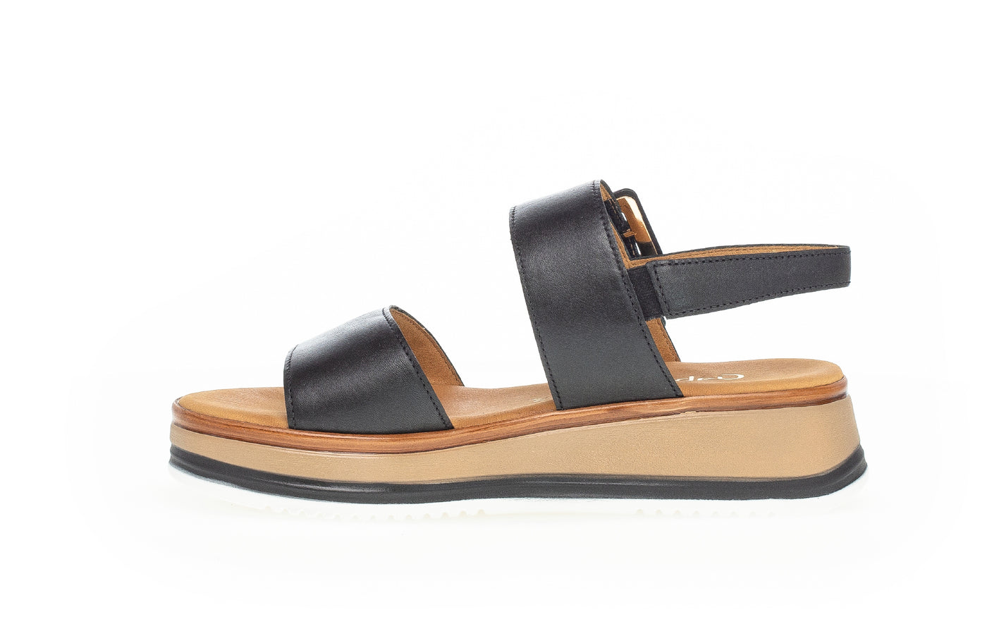 GABOR - 82.744.57 MEDIUM WEDGE COMFORT SANDAL - BLACK