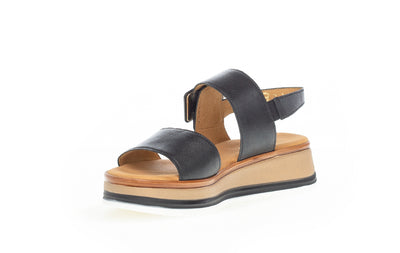 GABOR - 82.744.57 MEDIUM WEDGE COMFORT SANDAL - BLACK