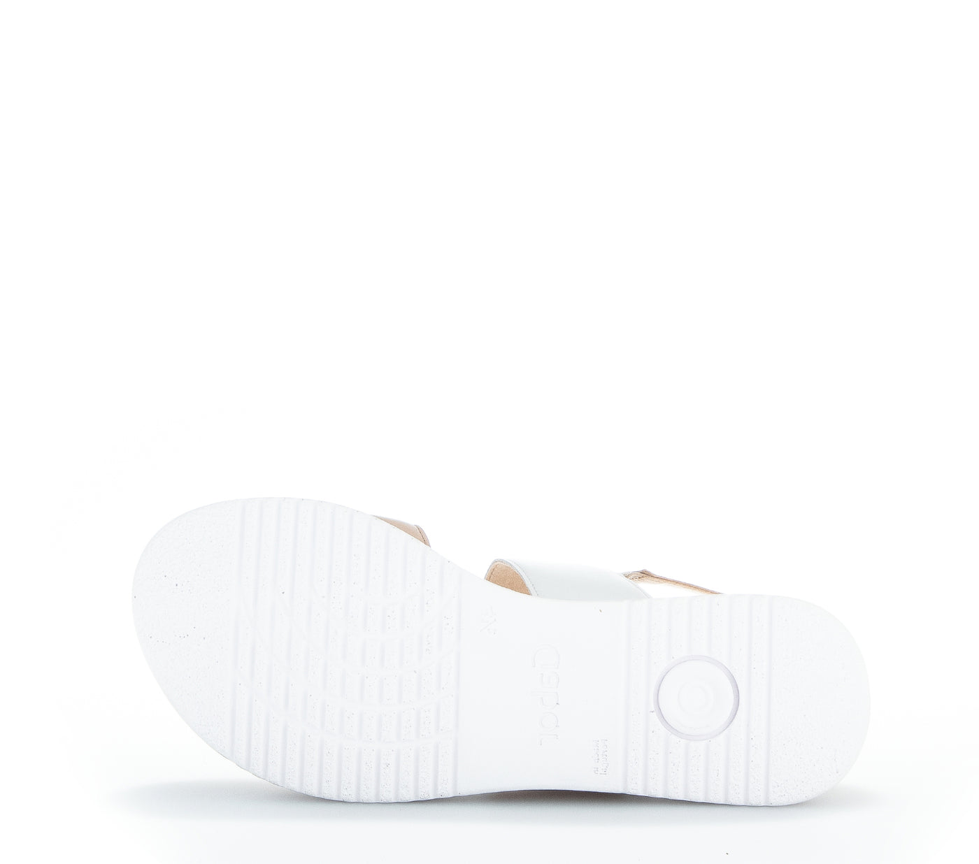 GABOR - 82.744.58 MEDIUM WEDGE COMFORT SANDAL - TAUPE/WHITE