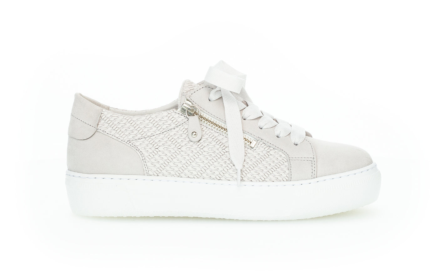 GABOR - 83.324.39 FLAT LACE UP FASHION SHOE - GREY SUEDE