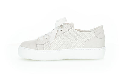 GABOR - 83.324.39 FLAT LACE UP FASHION SHOE - GREY SUEDE