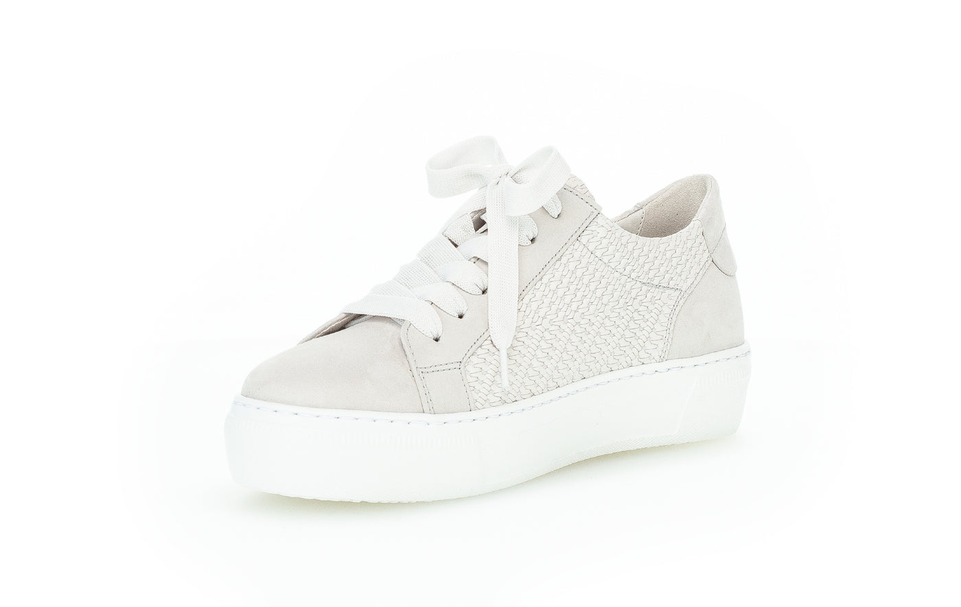 GABOR - 83.324.39 FLAT LACE UP FASHION SHOE - GREY SUEDE
