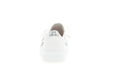 GABOR - 83.333.21 FLAT SLIP-ON SHOE - WHITE LEATHER