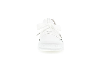 GABOR - 83.333.21 FLAT SLIP-ON SHOE - WHITE LEATHER