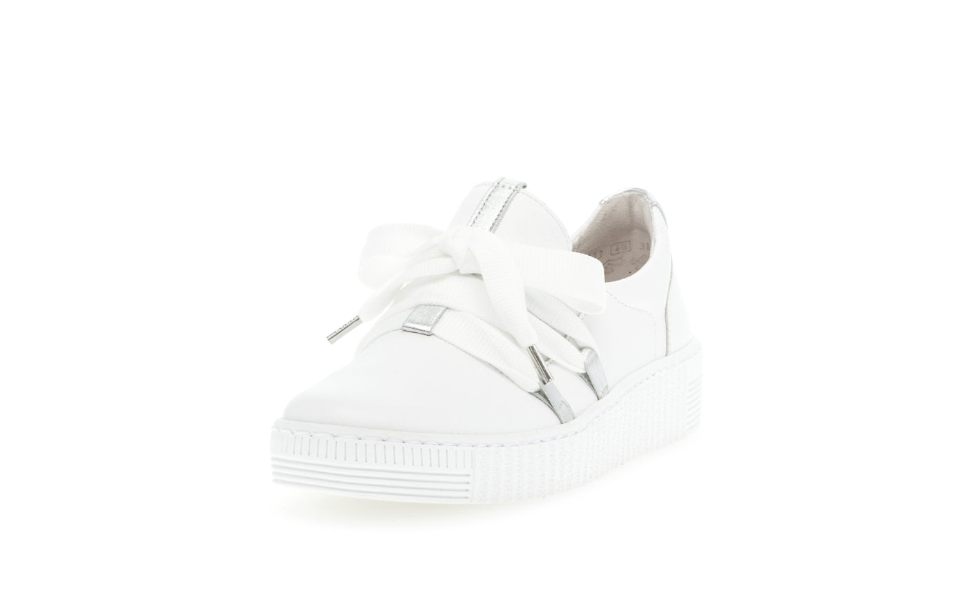 GABOR - 83.333.21 FLAT SLIP-ON SHOE - WHITE LEATHER