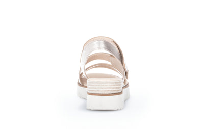 GABOR - 84.674.60 LOW WEDGE FASHION SANDAL - BEIGE COMB