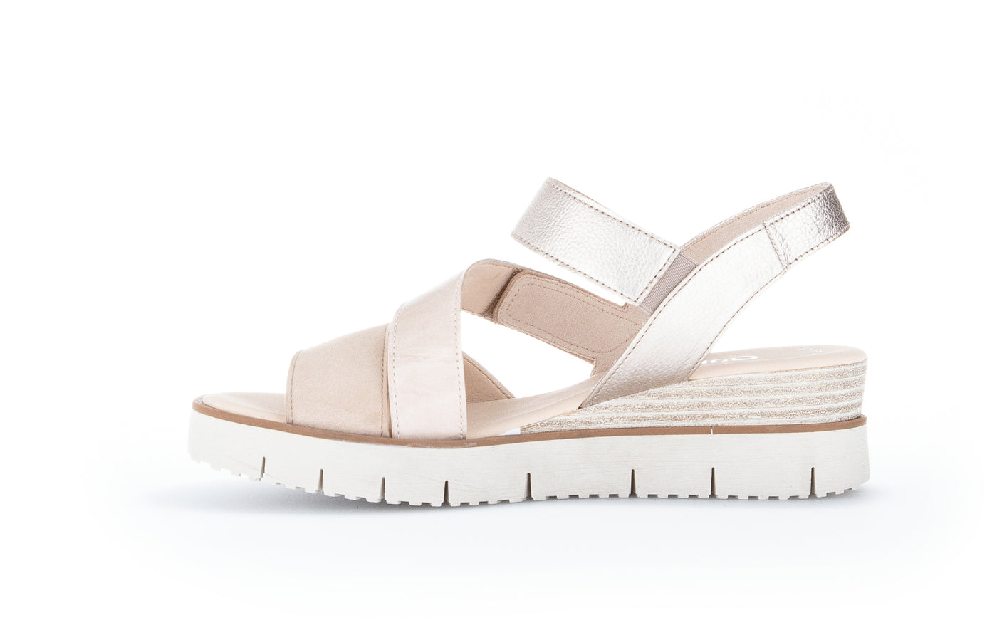GABOR - 84.674.60 LOW WEDGE FASHION SANDAL - BEIGE COMB
