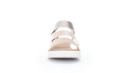 GABOR - 84.674.60 LOW WEDGE FASHION SANDAL - BEIGE COMB