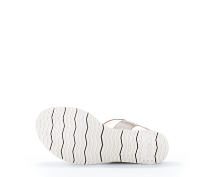 GABOR - 84.674.60 LOW WEDGE FASHION SANDAL - BEIGE COMB