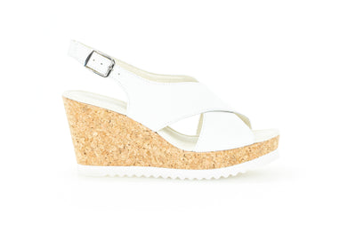 GABOR - 85.791.21 HIGH WEDGE SANDAL - WHITE