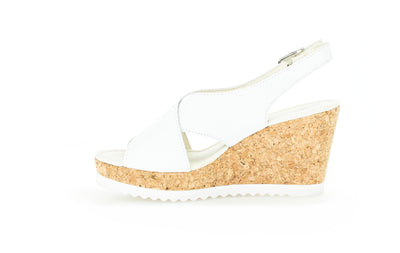 GABOR - 85.791.21 HIGH WEDGE SANDAL - WHITE