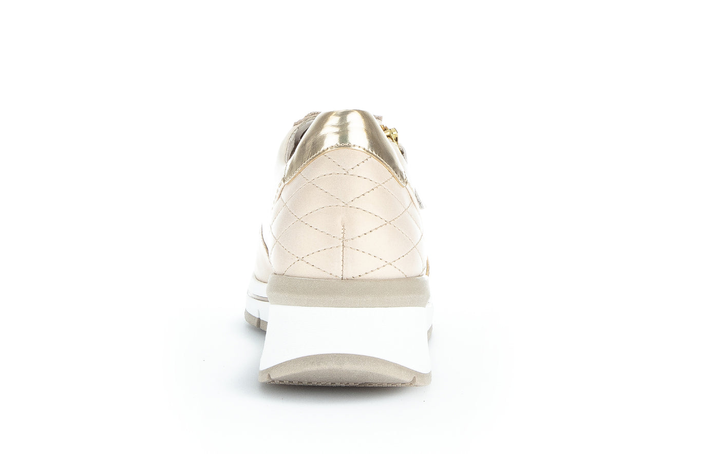 GABOR - 86.588.53 LOW WEDGE LACED FASHION SHOE - BEIGE LEATHER