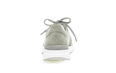 GABOR - 86.897.41 FLAT COMFORT LACED SHOE - MINT GREEN SUEDE