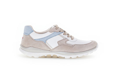 GABOR - 86.964.01 ROLLING SOFT LACED FASHION TRAINER - BEIGE MULTI