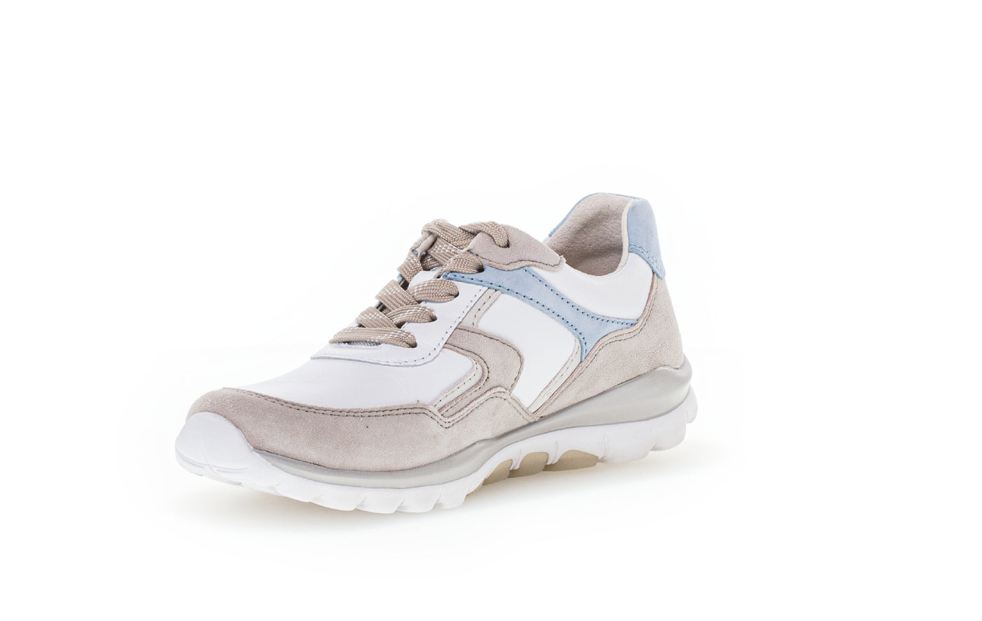 GABOR - 86.964.01 ROLLING SOFT LACED FASHION TRAINER - BEIGE MULTI