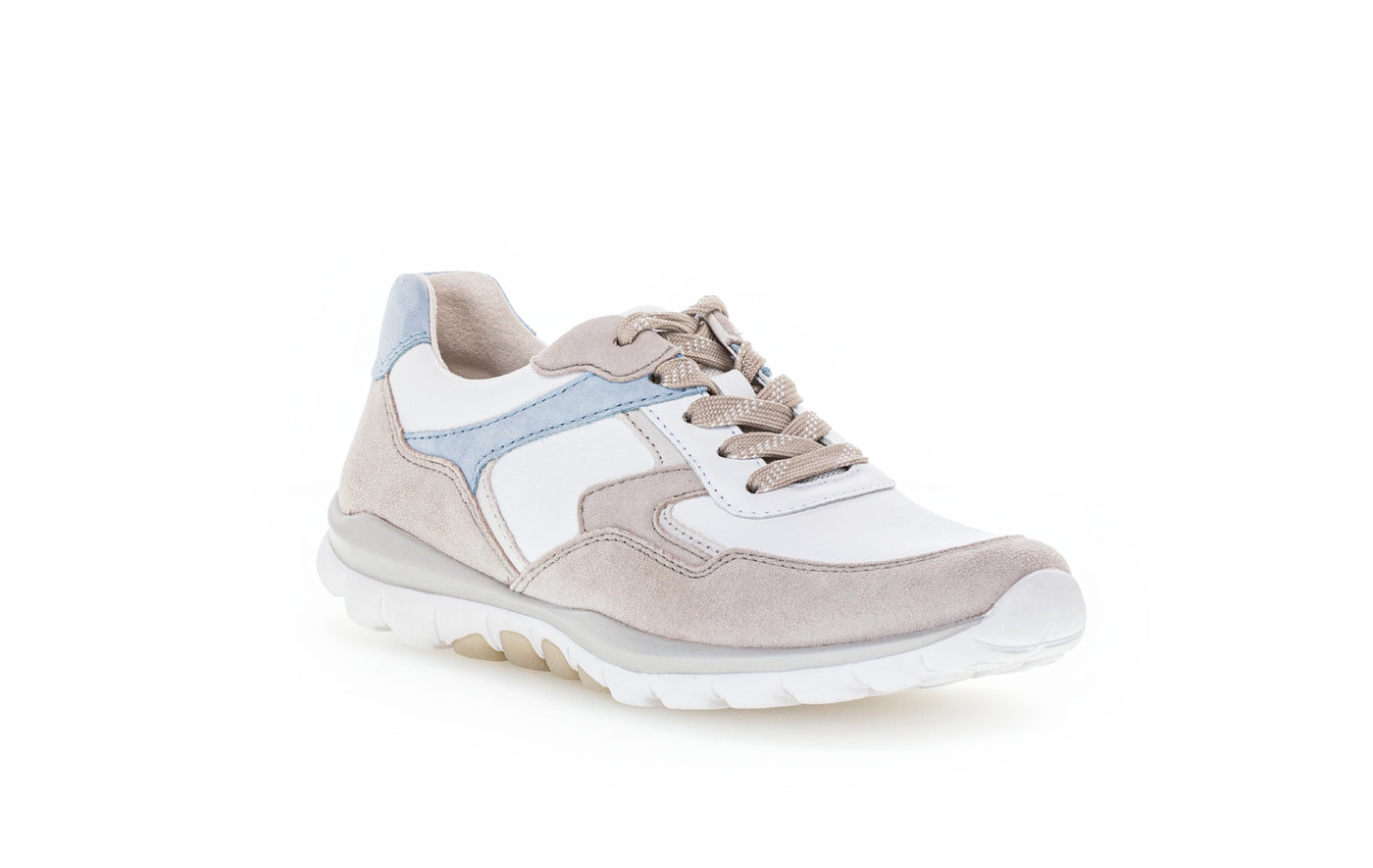 GABOR - 86.964.01 ROLLING SOFT LACED FASHION TRAINER - BEIGE MULTI
