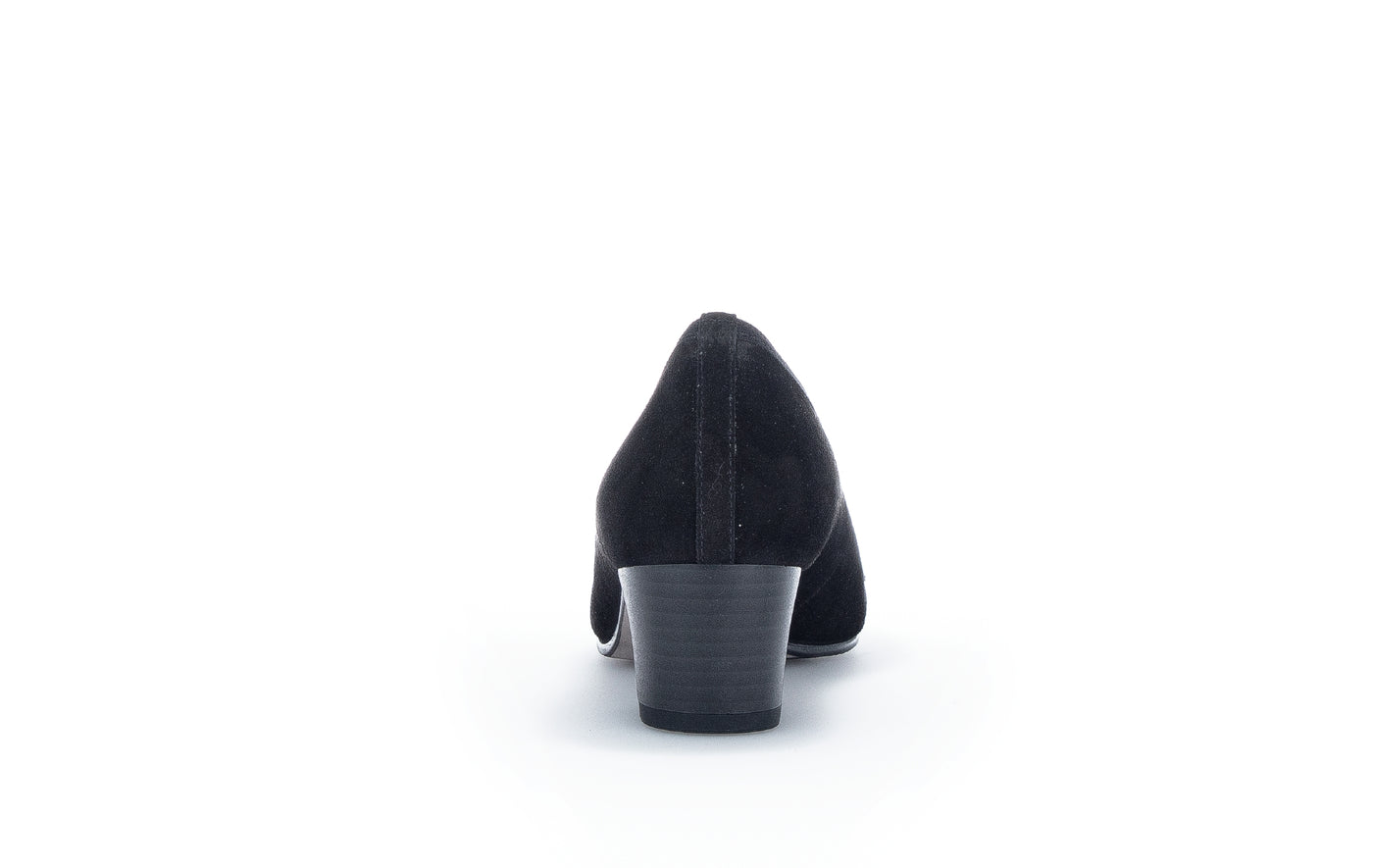 GABOR - 92.223.47 LOW BLOCK HEEL COURT SHOE - BLACK