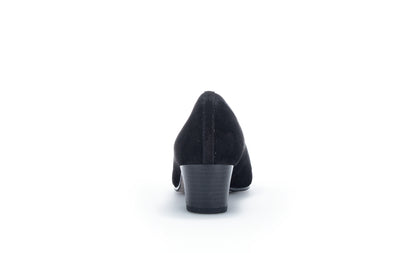 GABOR - 92.223.47 LOW BLOCK HEEL COURT SHOE - BLACK