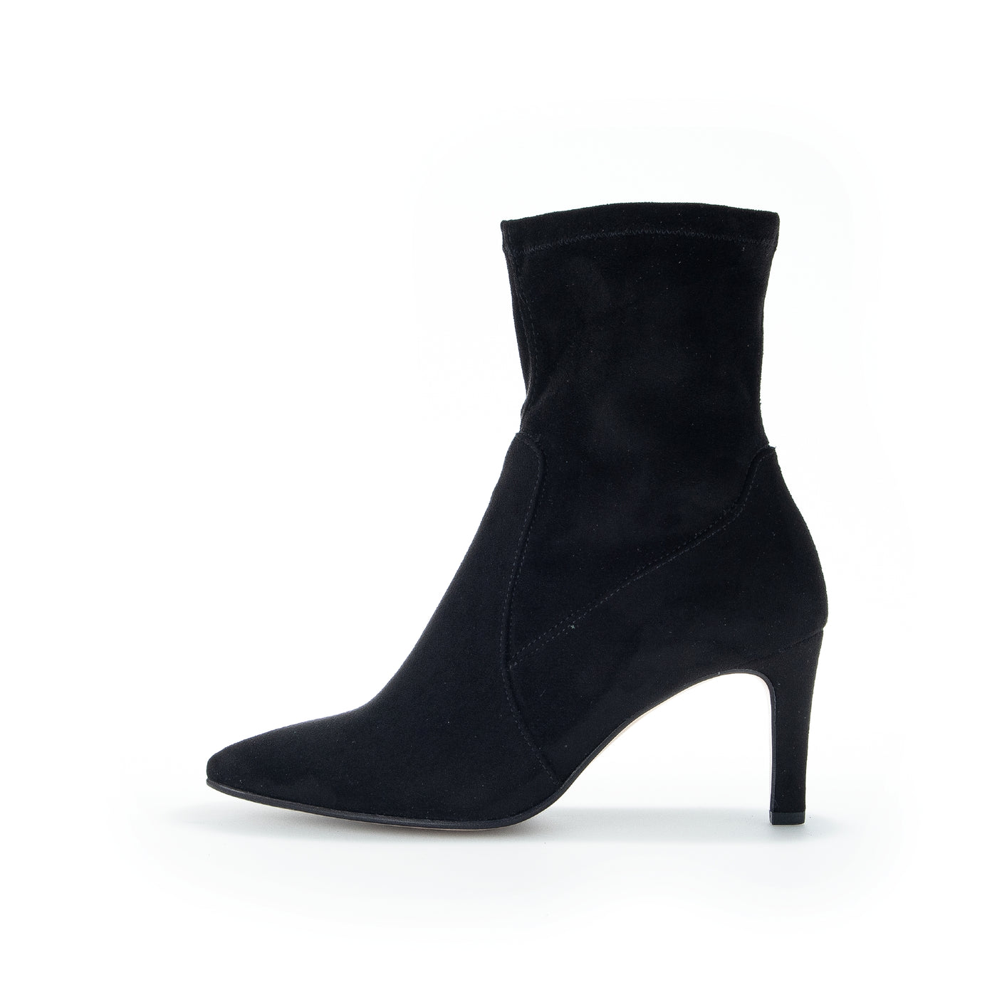GABOR 95.881.47 MEDIUM HEEL ANKLE BOOT - BLACK SUEDE