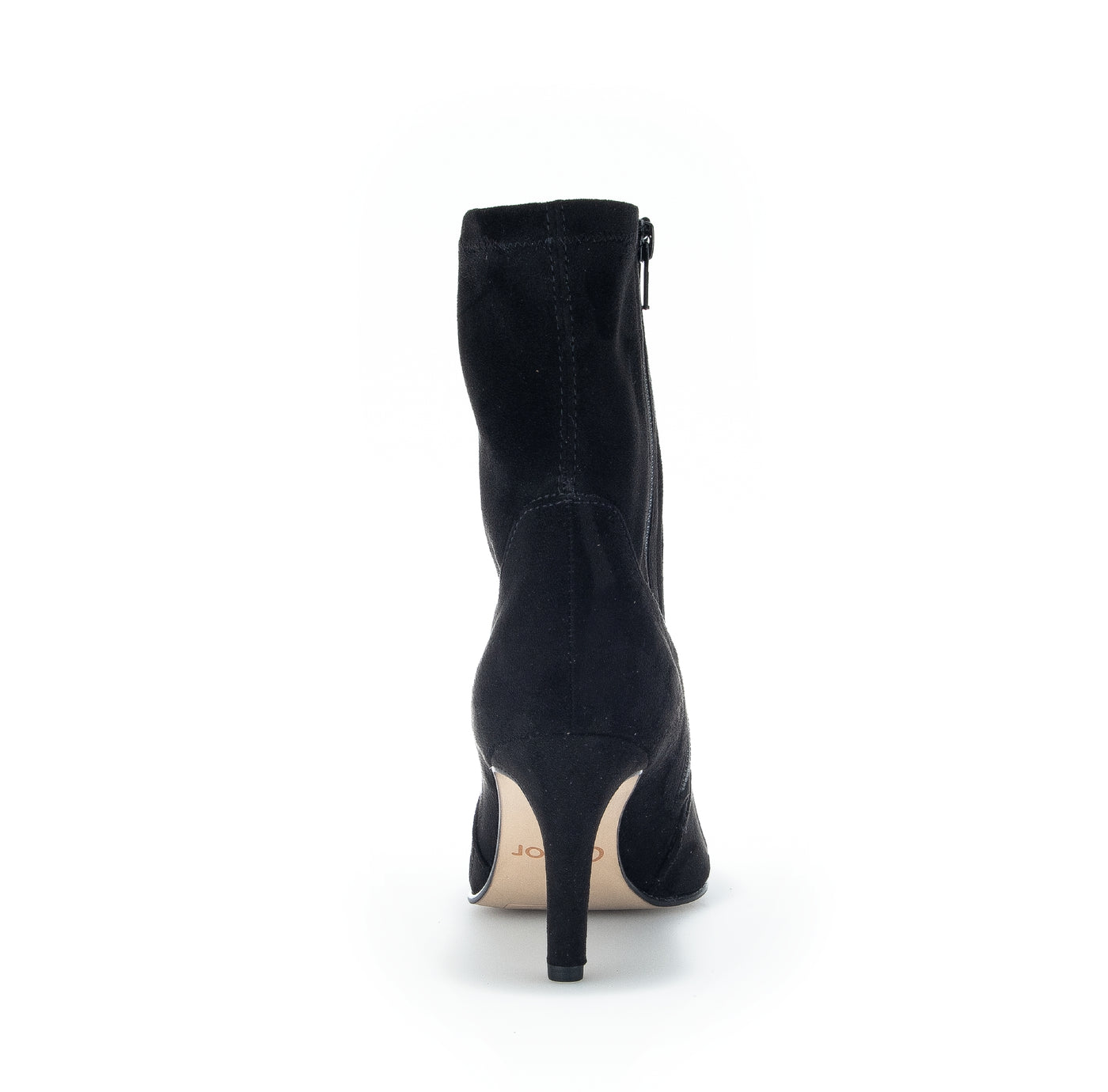 GABOR 95.881.47 MEDIUM HEEL ANKLE BOOT - BLACK SUEDE