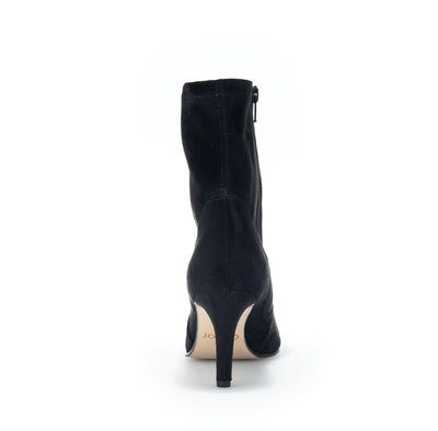 GABOR 95.881.47 MEDIUM HEEL ANKLE BOOT - BLACK SUEDE