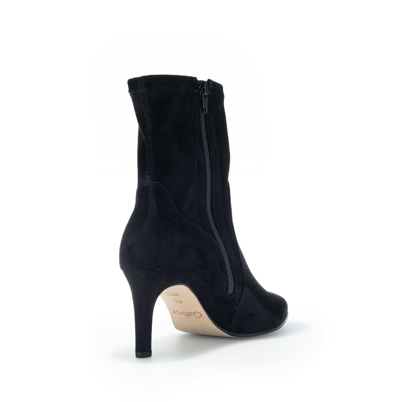 GABOR 95.881.47 MEDIUM HEEL ANKLE BOOT - BLACK SUEDE