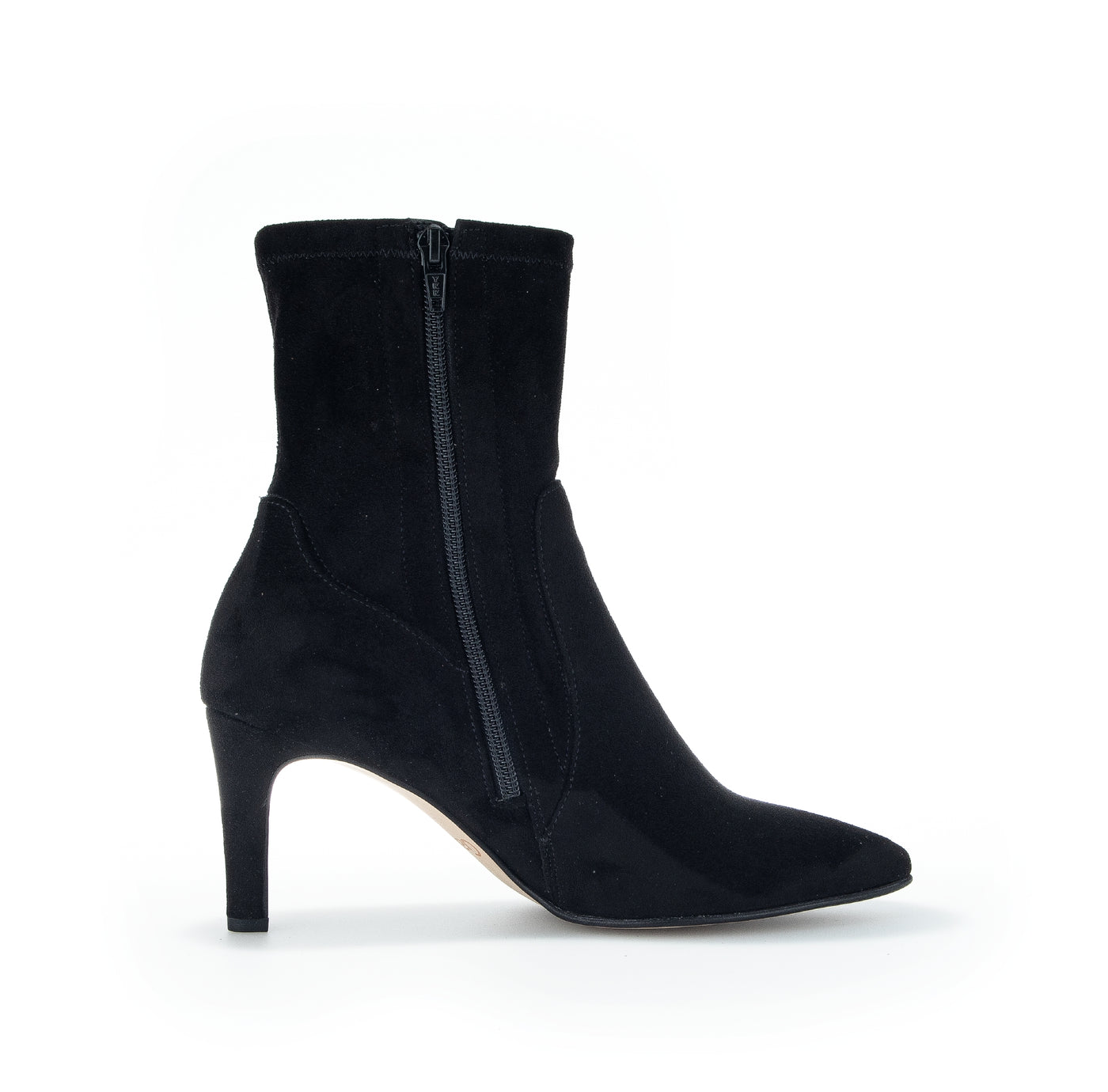 GABOR 95.881.47 MEDIUM HEEL ANKLE BOOT - BLACK SUEDE
