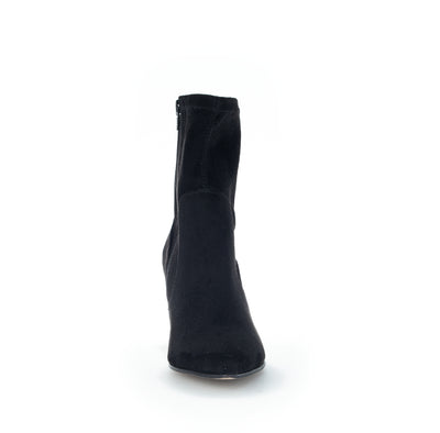 GABOR 95.881.47 MEDIUM HEEL ANKLE BOOT - BLACK SUEDE