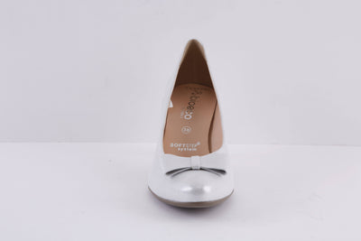 BIOECO - 5897 HIGH HEEL COURT SHOE - SILVER