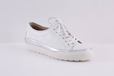 CAPRICE - 23654-102 FLAT LACED SHOE - WHITE